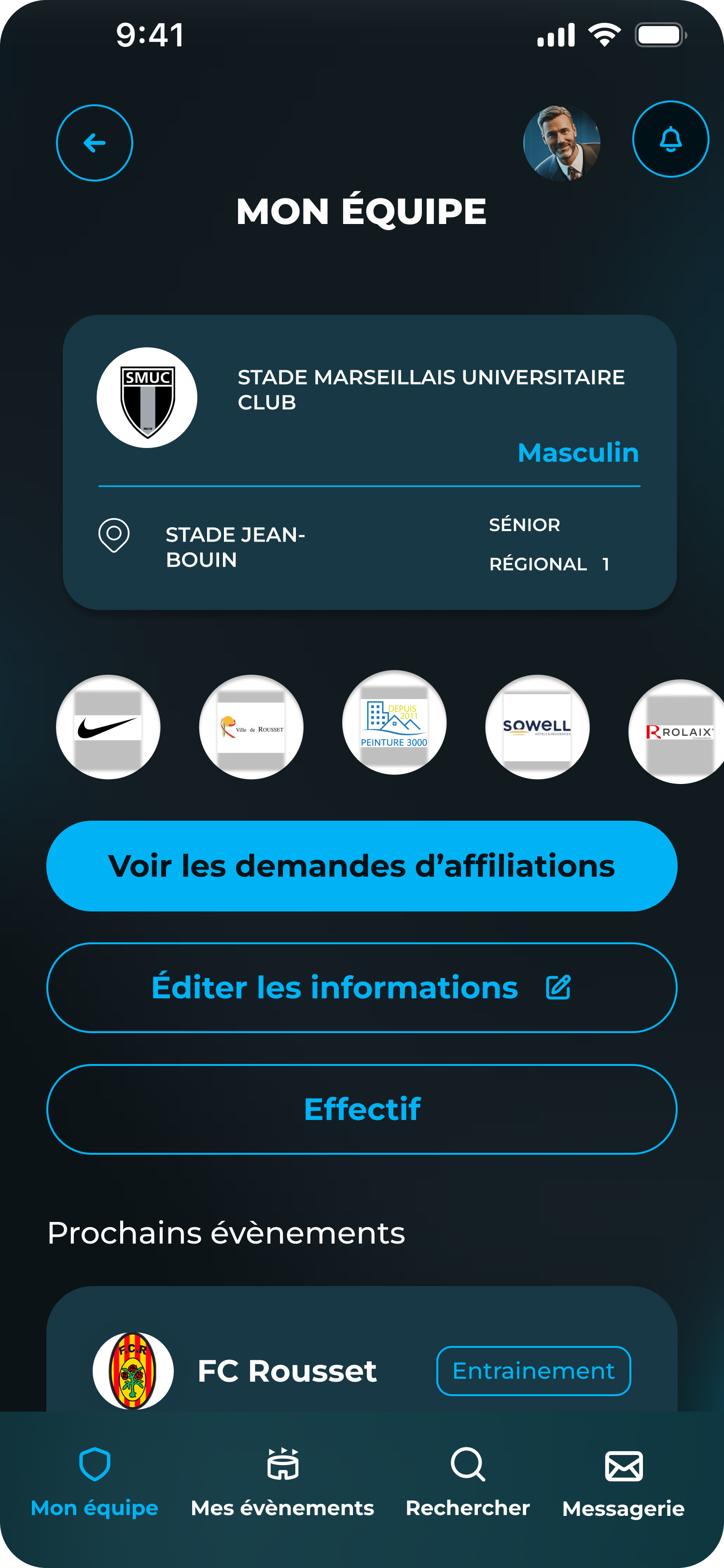 Page Équipe