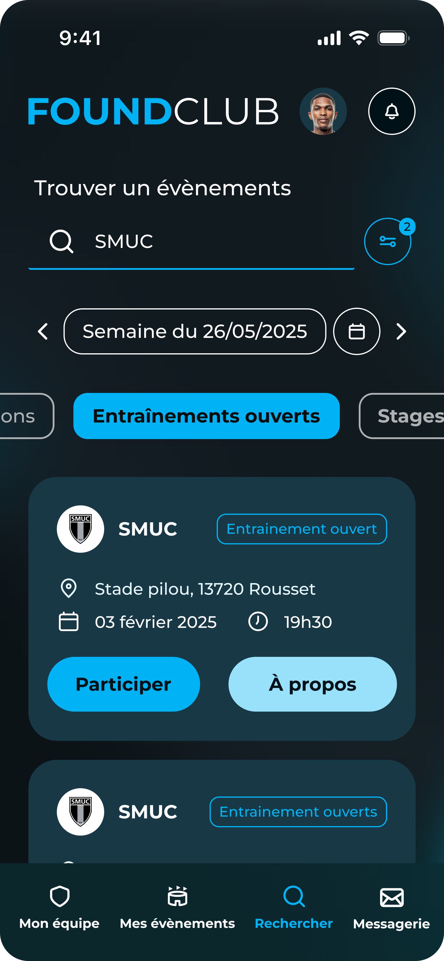 Entraînement ouvert