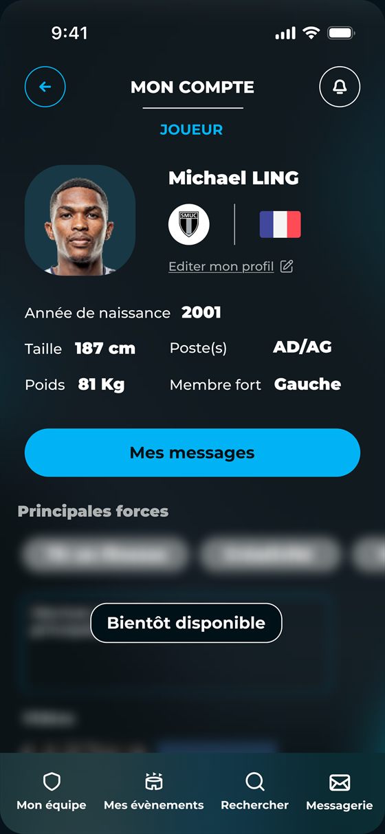 Profil joueur FoundClub