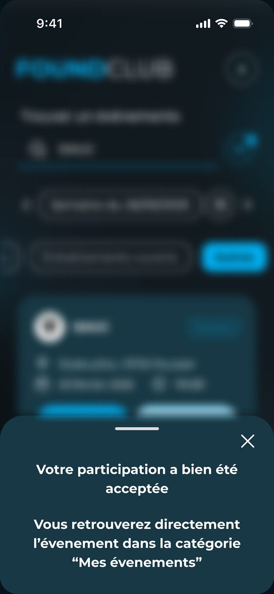 Participation validée à un événement