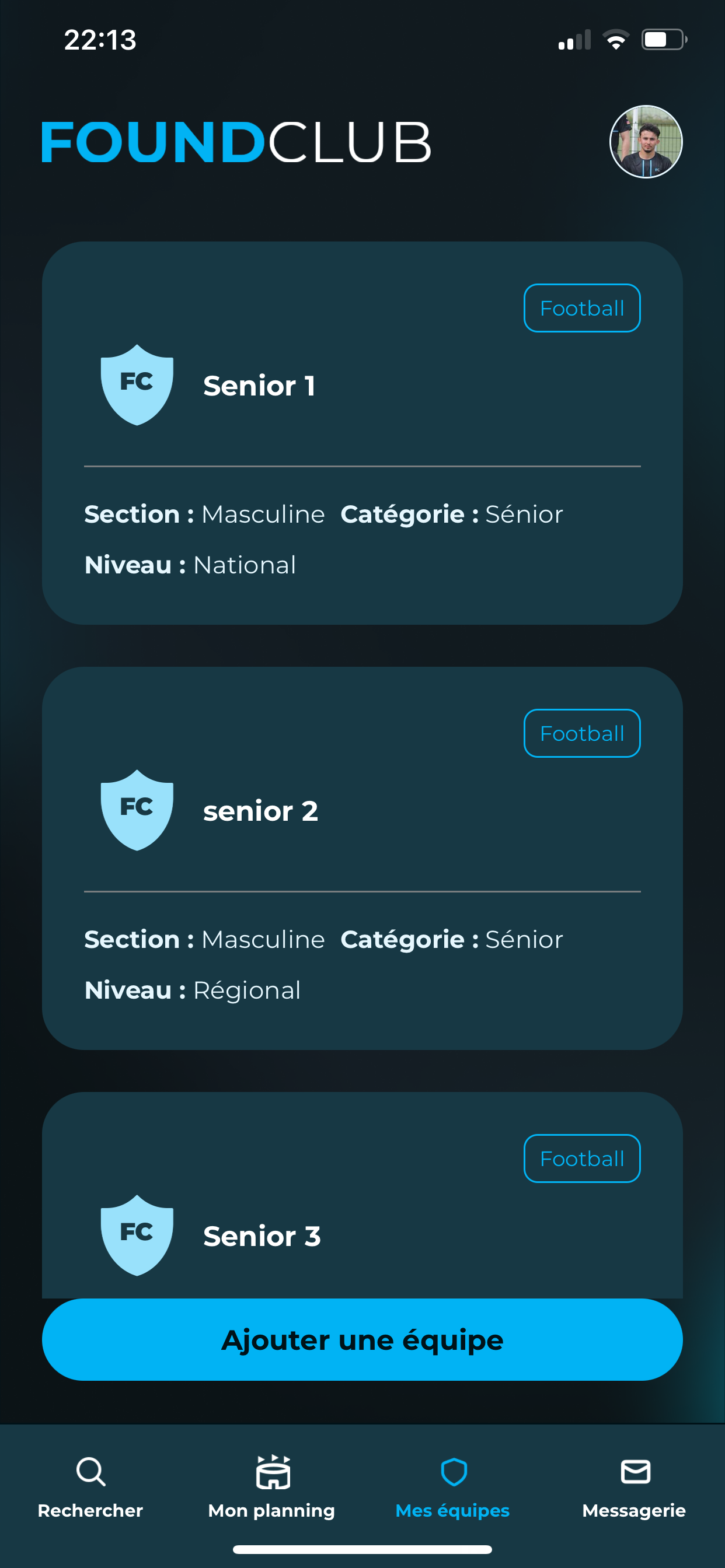Ajouter des équipes