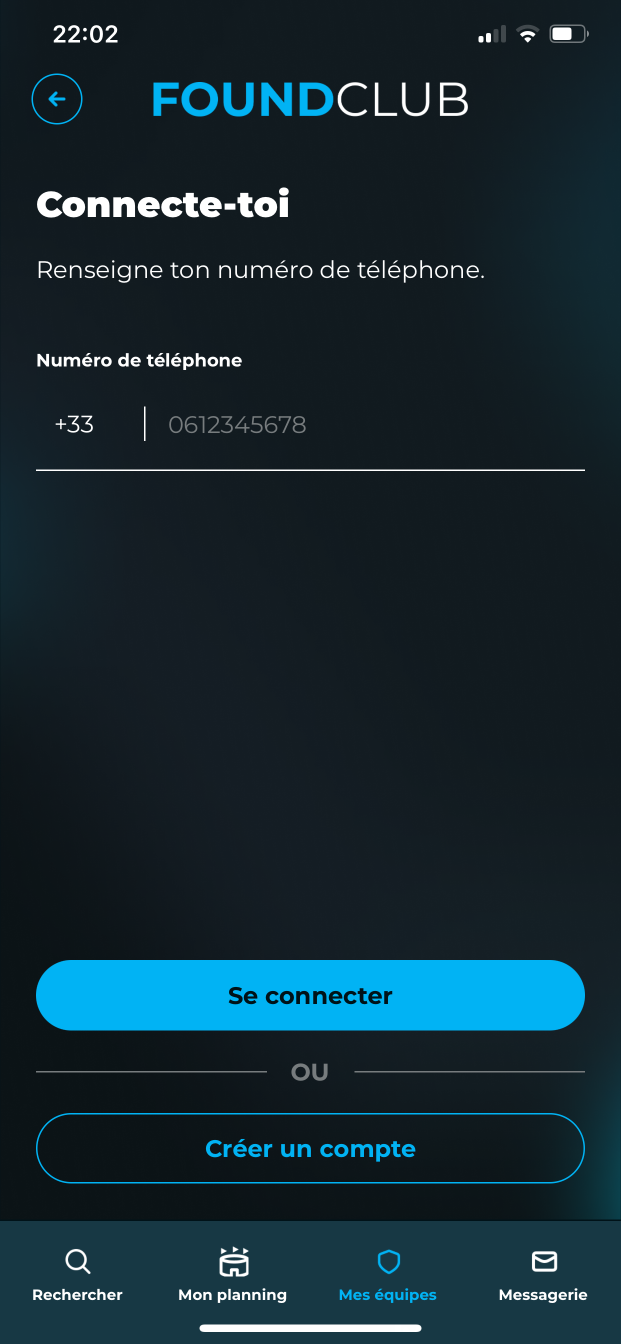 Connexion par numéro